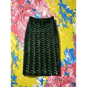 ESSENTIEL ANTWERP Emerald Sequin Midi Skirt Size 36 / US 6 NEW NWT